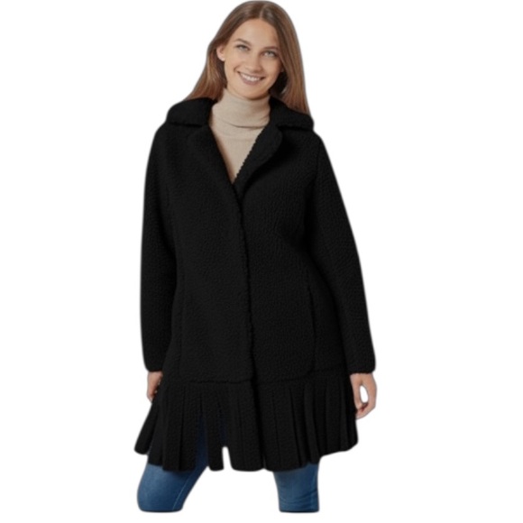 Attitudes by Renee Jackets & Blazers - NWT Attitudes by Renee Global Illusions Sherpa Coat - Black (XL)